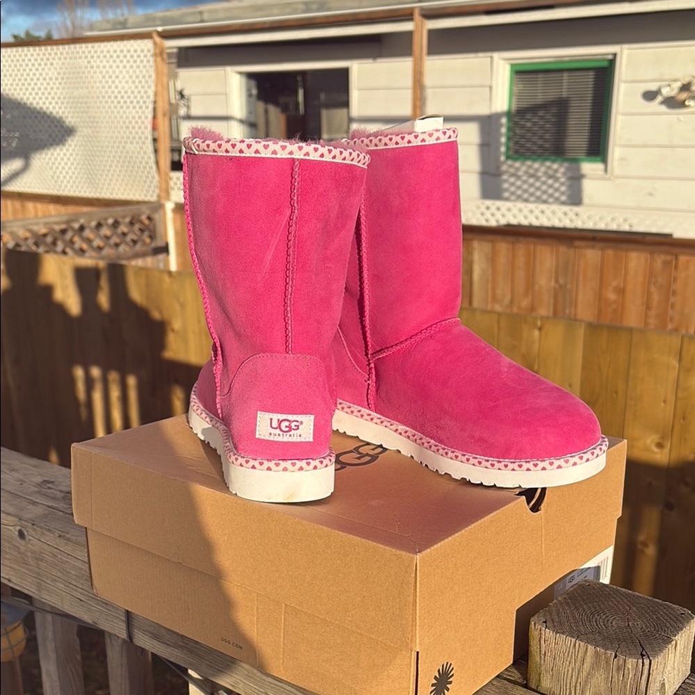 UGG Fuchsia Suede Boots